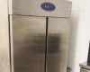 Used stainless steel double door freezer
